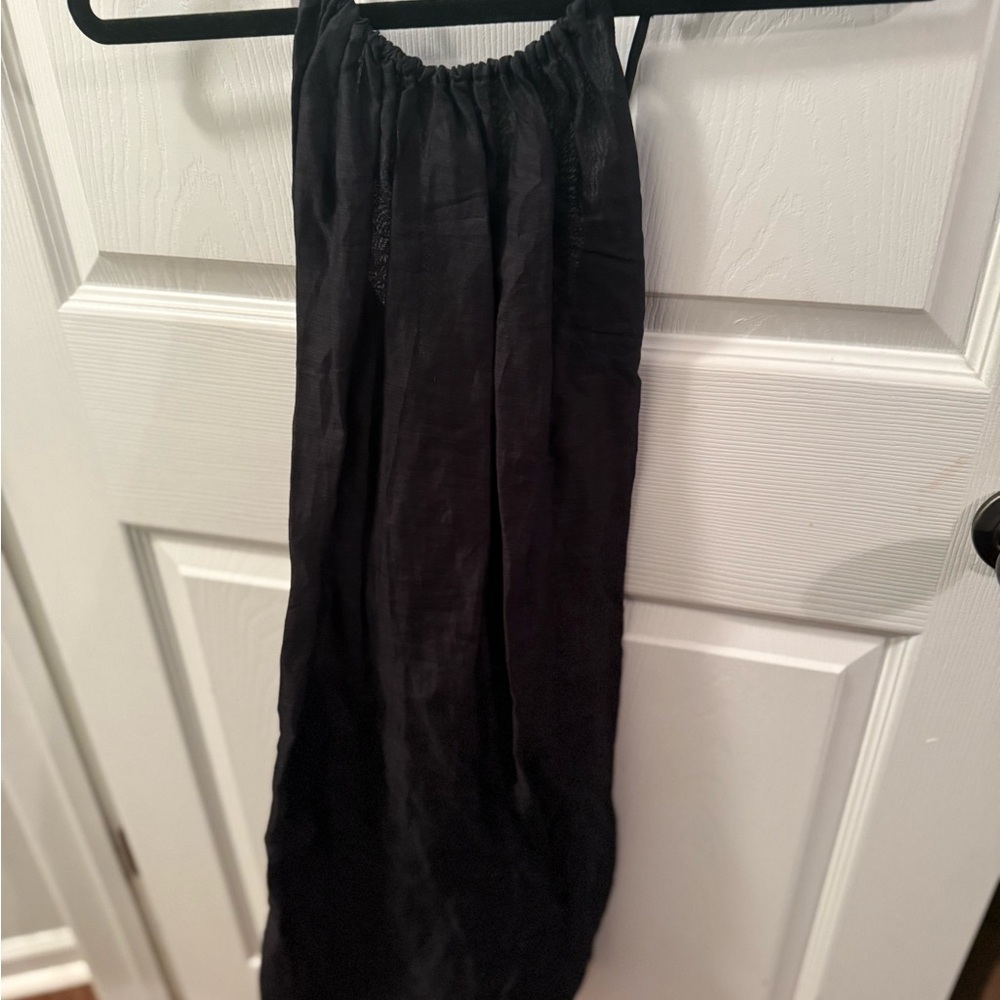 Banana Republic Black Ruched Maxi Skirt